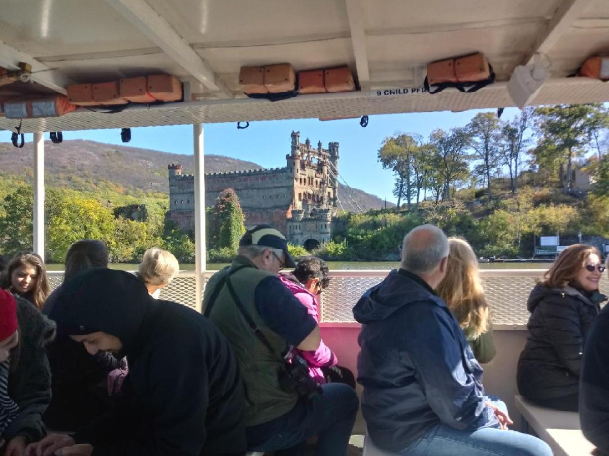 a group of people standing in front of a crowd