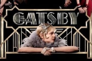 Movie poster for 'The Great Gatsby' featuring cast in 1920s attire.