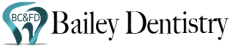 Logo of Bailey Dentistry with a tooth graphic.