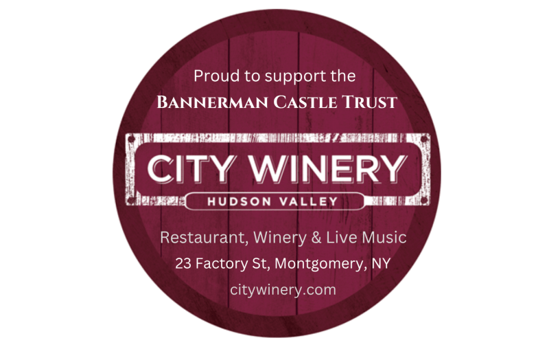 City Winery Hudson Valley logo supporting Bannerman Castle Trust.