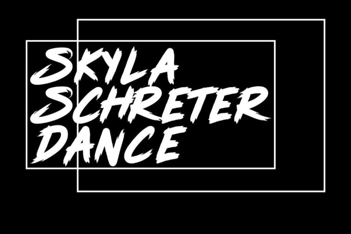 Text 'Skyla Schreter Dance' in bold white on black background.